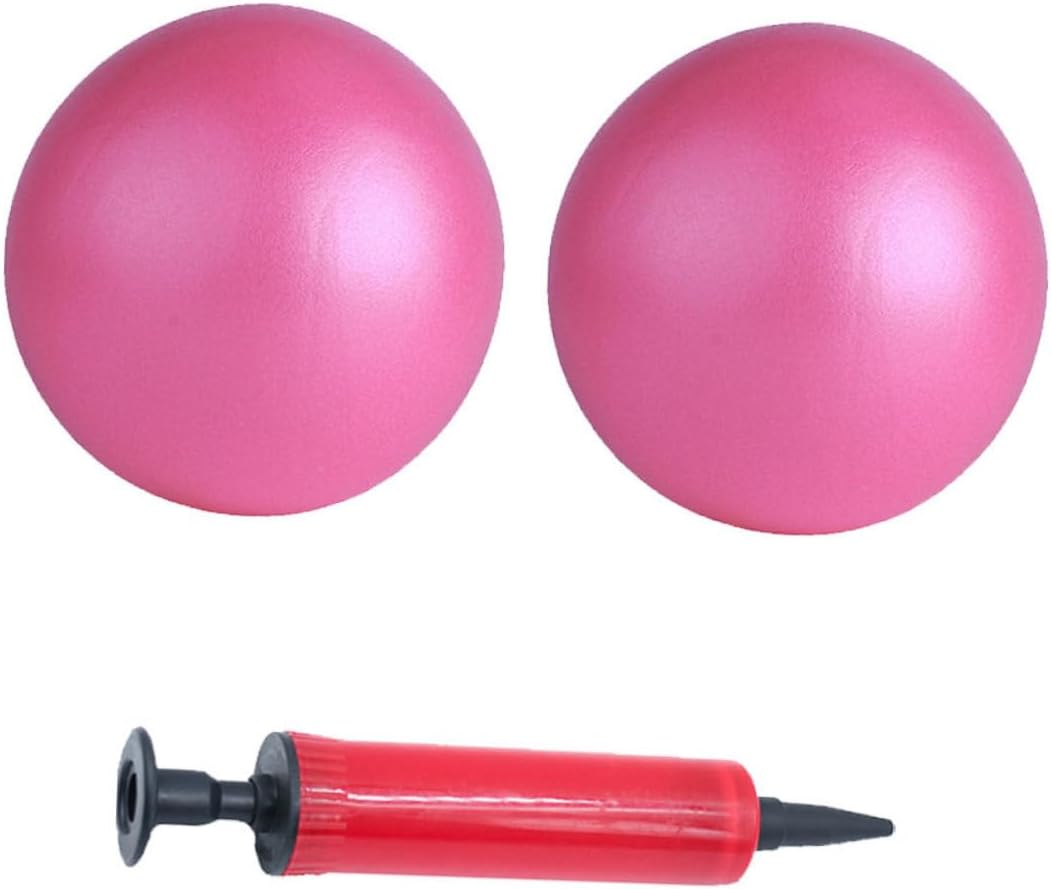1 Set Thickened Burst Yoga Balls with Pump Balancing Stability Trainer for Core Strengthening and Muscle Endurance for Home Fitness and Bodybuilding Random Color