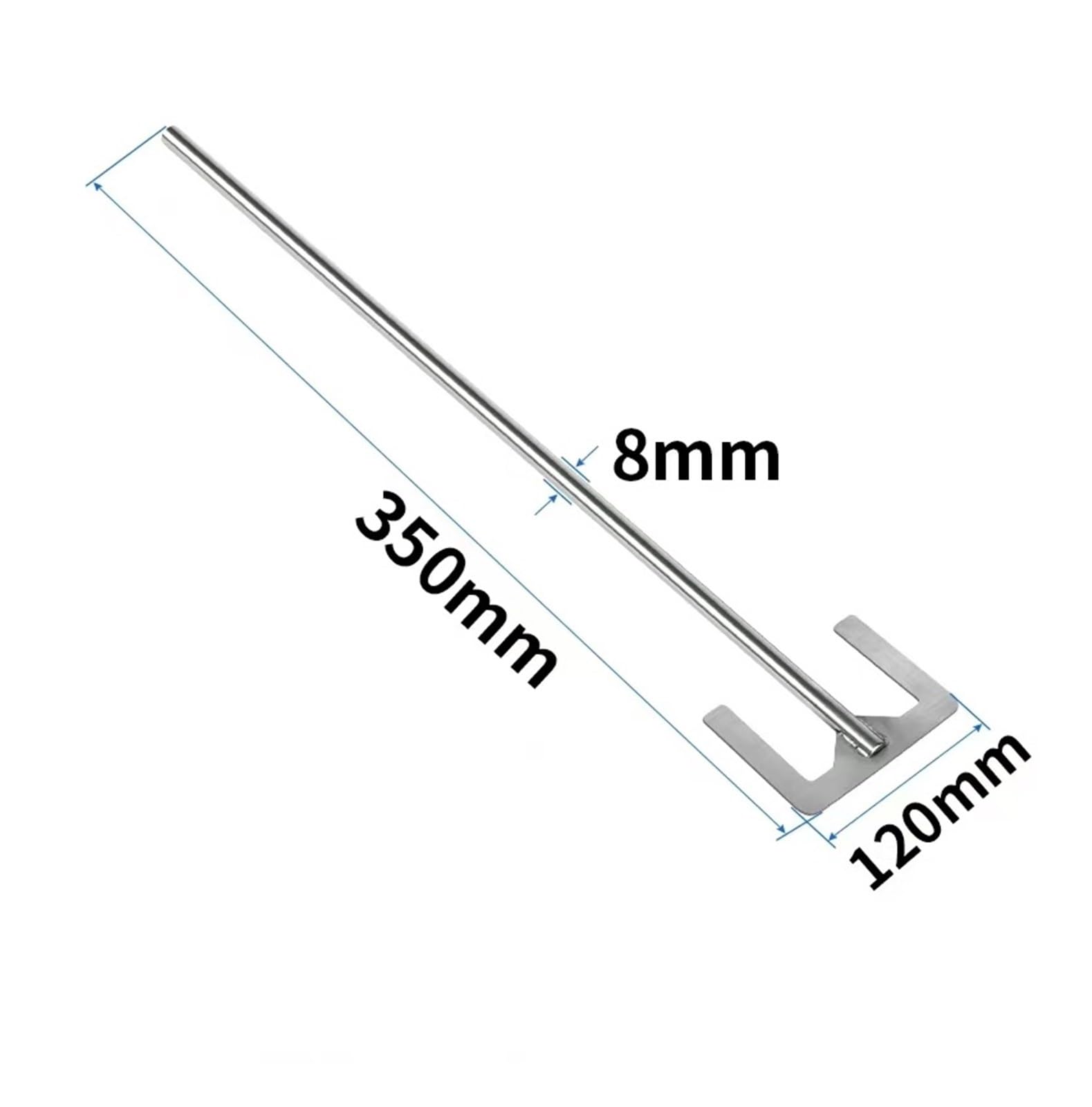 Varilla de agitación superior, SS 304 E-Type Lab Paddle Dispersión de agitación con varilla de ancho de hoja 40 mm 120 mm, varios tamaños (110 x 8 x 500 mm)