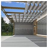 XJJUN Sonnensegel, Reißfestigkeit UV-beständig Ausziehbare Sonnenblende Sichtschutz Für Terrasse Pergola Garten (Color : Gray, Size : 0.6x3m)