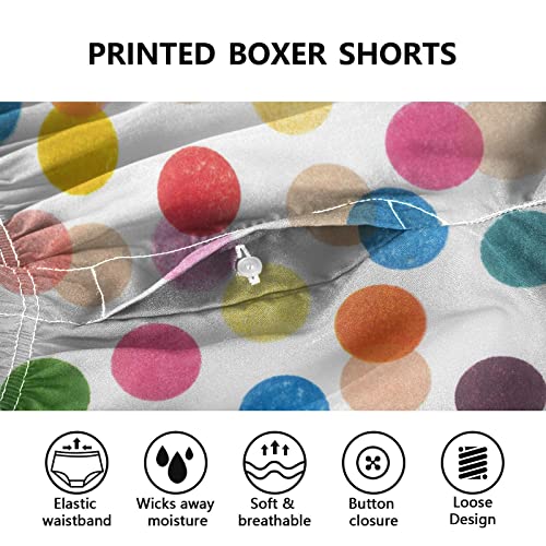 Fisyme Colorful Polka Dot Boxers for Men, Boxer Shorts Soft Mens Underwear Boxer Briefs2