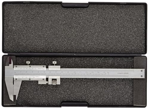 Image of Vernier Caliper 0-150mm / 6 Inch Precision Measuring Tool, Stainless Steel Manual Caliper with Dual Scale (Metric & Inch), Inside Outside Depth Step Gauge (MN-150)