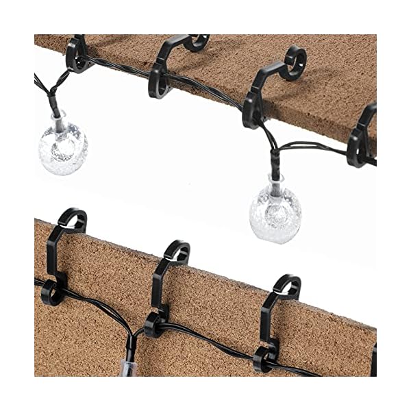 Marsui christmas light clip outdoor gutter hook weatherproof outdoor light clip holiday light clip for christmas decoration string light (black, 60 pieces) - image 4