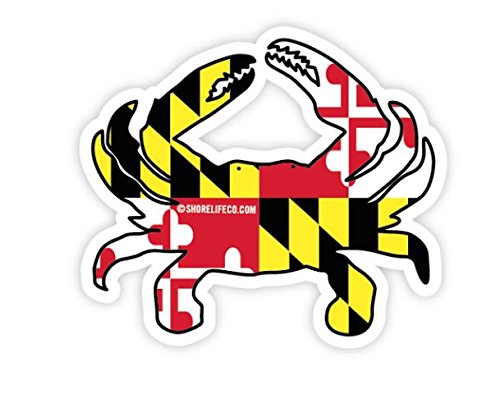 Maryland Flag 6" x 7" Crab Magnets - 4 Options