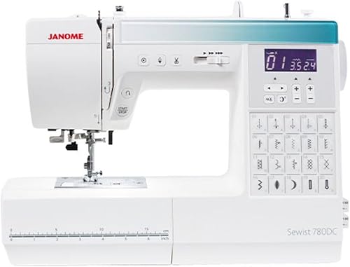 Janome Sewist 780DC - Máquina de coser computarizada con 80 puntadas integradas, 3 ojales de un solo paso y enhebrador de agujas integrado