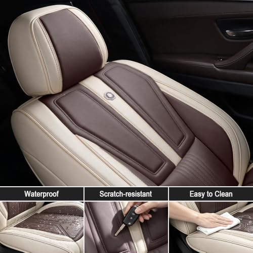 Image of Custom Car Seat Cover for Jeep Gladiator 2020-2026,Easy install,Beige Brown