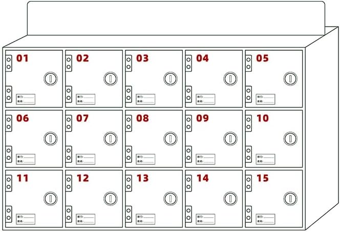 Acrylic Mobile Phone Storage Cabinet,Cell Phone Storage Locker Cell Phone Locker Box with Door Locks and Keys,Office Storage Lockers,Wall Mounted Cell Phones Storage Cab,25slots-One Size (12