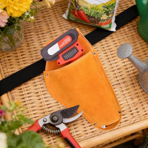 Sac à outils de jardin robuste avec étuis de protection latéraux pour sécateurs