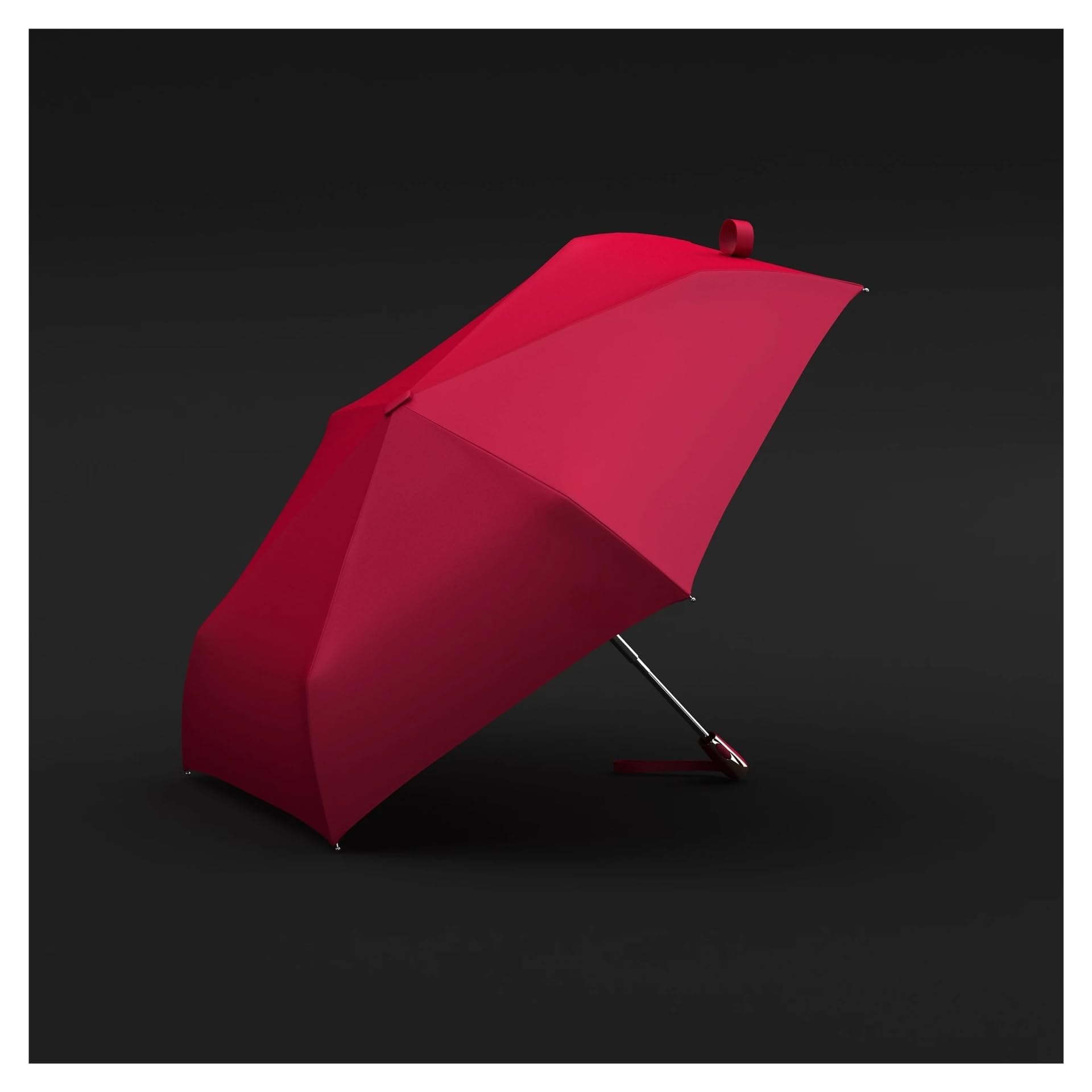 Genérico Paraguas Plegable Automático Plano Ultraligero, Toldo Portátil De Doble Uso For Lluvia Y Sol, 3 Pliegues