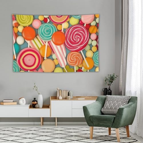 Tapisserie murale sucettes cache mur blanc tapis esthétique - 4