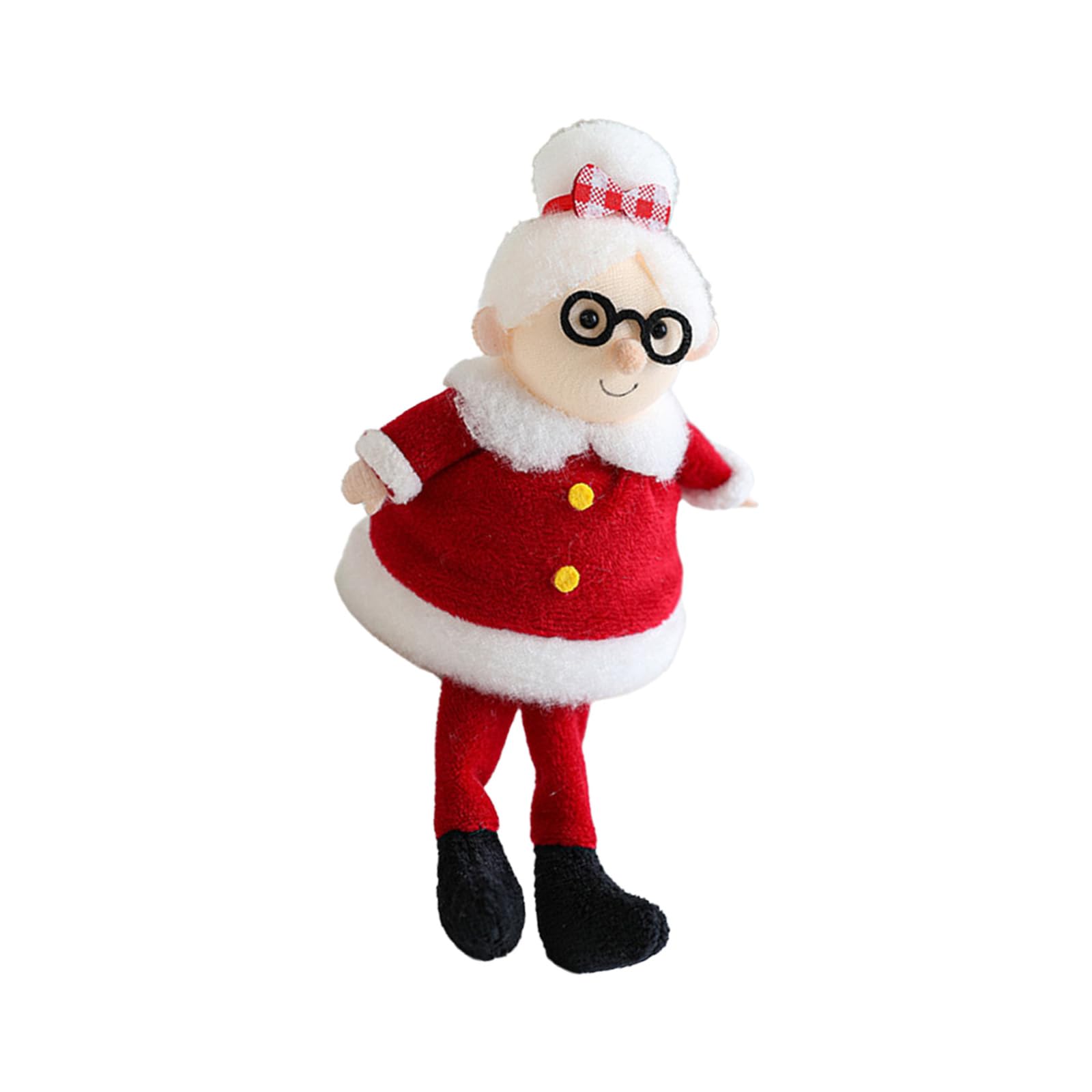 Uitndvyte Santa and Snowman Sitting Plush Dolls Christmas Decorative Ornament for Home Party Gift Festival Snowman Stuffed Ornament Home Decors