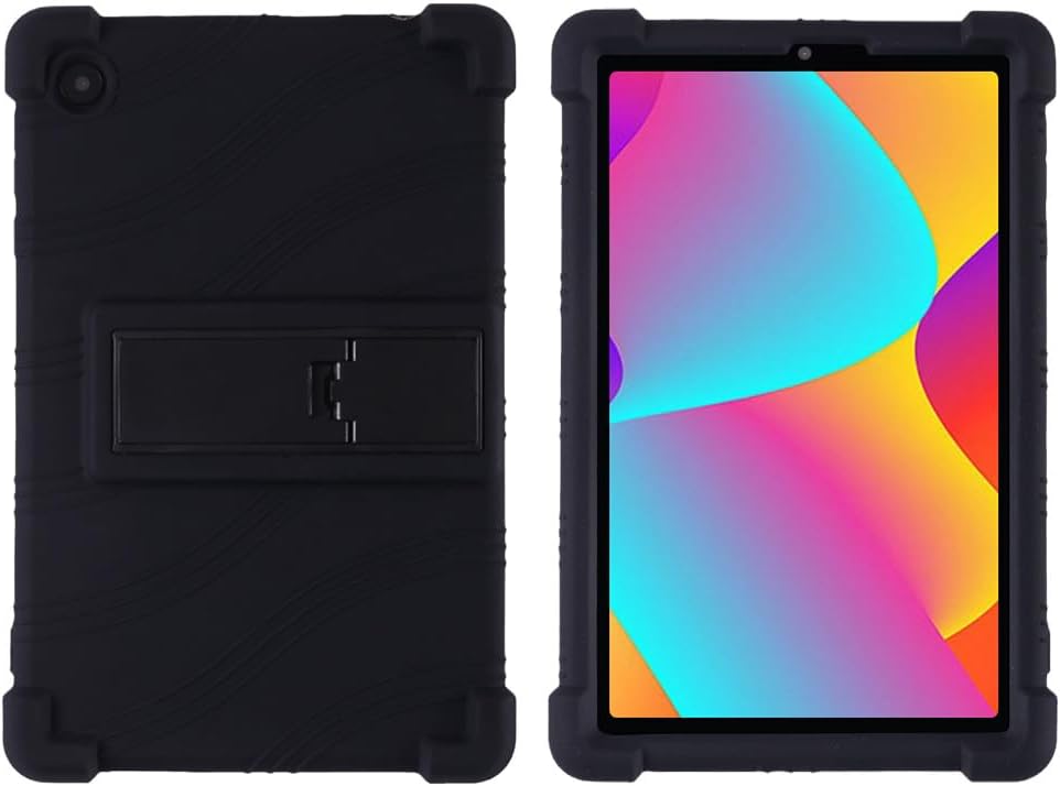 Compatible with Case for TCL Tab 8 Plus【9138S】 8 INCH Tablet, Full Coverage Ultra Slim Adjustable Stand Silicone Shockproof Lightweight Protective Cover Case (Black)