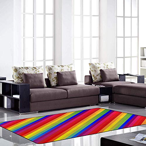 Tapis multicolore facile à nettoyer pour en finir avec les taches du salon Ruchen