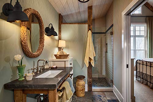 Diryzon Eul Rustic Gooseneck Wall Sconce Outdoor/Indoor Farmhouse Porch Light 1-Light Barn Bedside Wall Light In Antique Copper Finish For Patio Front Door #TOP7