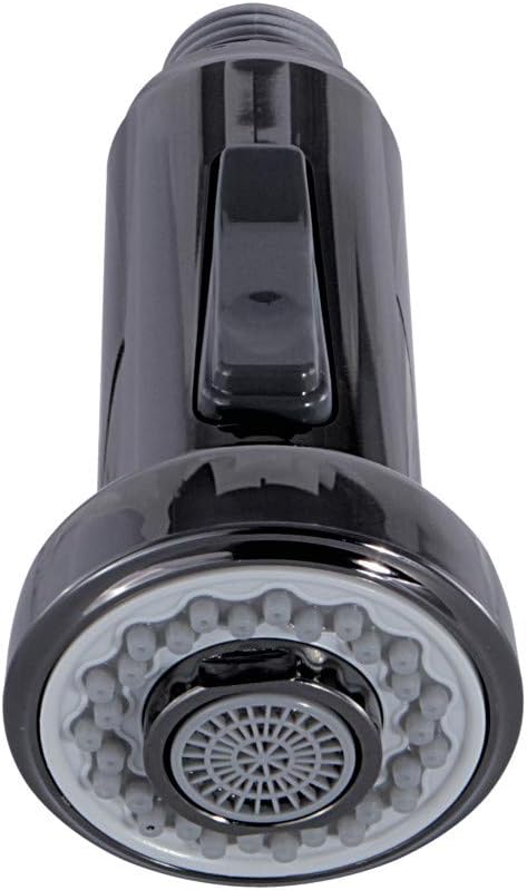 Kingston Brass KDH8410 2-Function Pull-Down Kitchen Faucet Sprayer Head, Black Stainless Steel