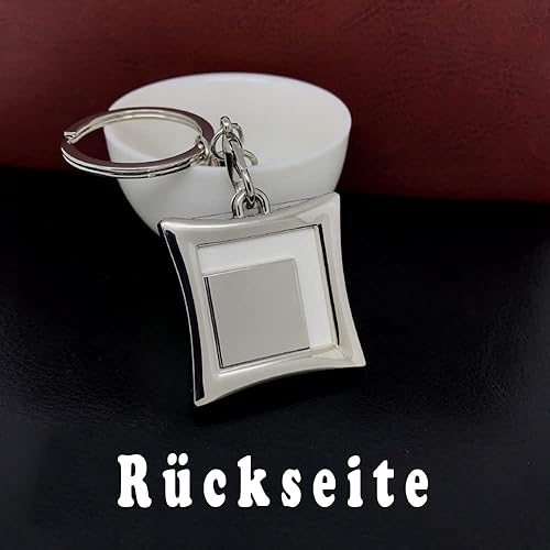 Miniatura 5 de Juego de mini llaveros de fotos, 3 unidades, pequeño, marco de fotos en blanco, de acero inoxidable, personalizable, llavero de recuerdo de amor,