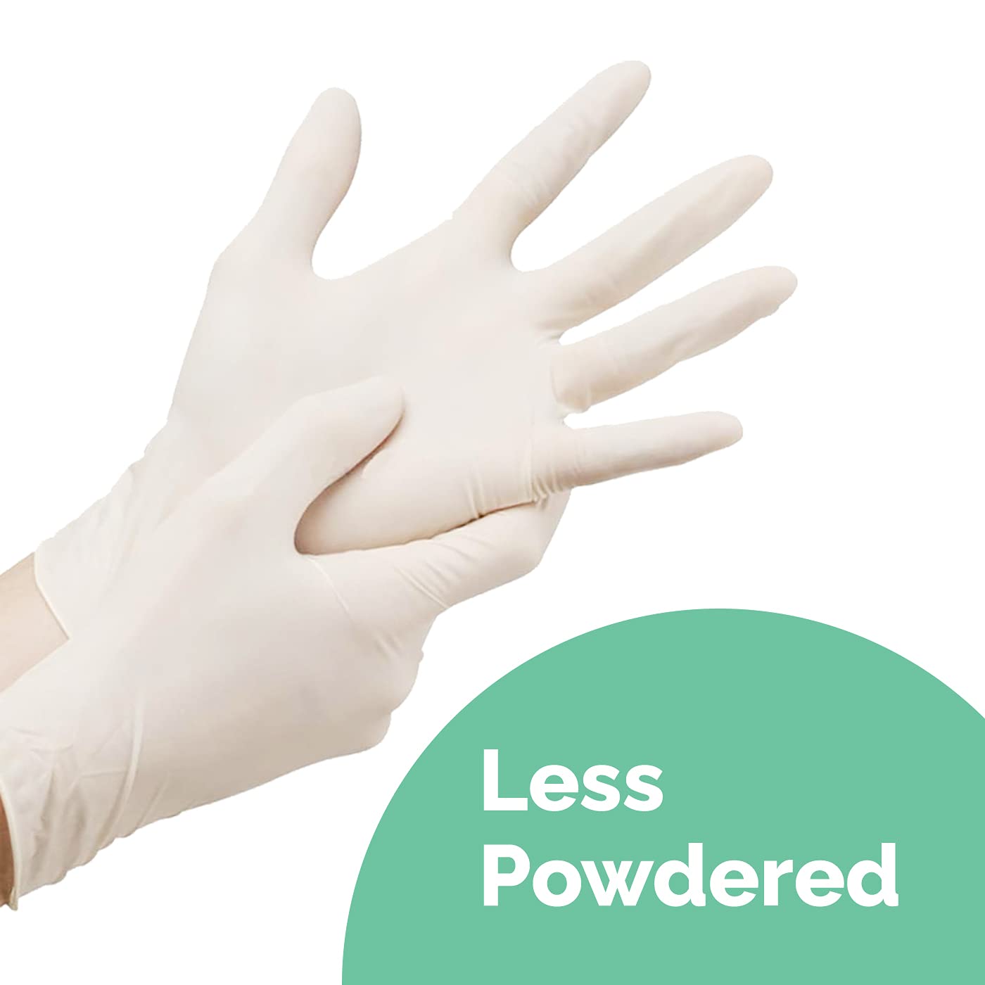 Careview, Latex Medical Examination Hand Gloves, Non Sterile and Less
