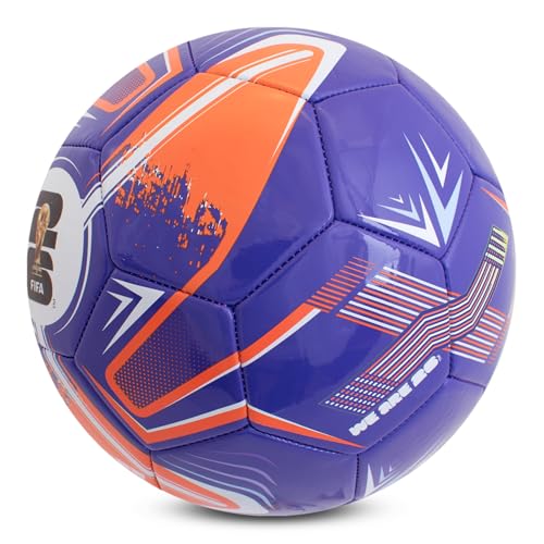 Hy-Pro FWC26 - Balón de fútbol con turbina tamaño 5 con Licencia Oficial, diseño de Trofeo y gráficos de Las Naciones anfitrionas, Regalos de fútbol para niños, diseño de la Copa Mundial de la FIFA - imagen 2