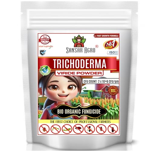 Sansar Agro® Trichoderma Fungicide - Viride Powder for Plants (2 x 10^8 CFU per Gram) Bio Fungicide - Prevents Fungal and Bacterial Diseases in Plants. (5 kg)