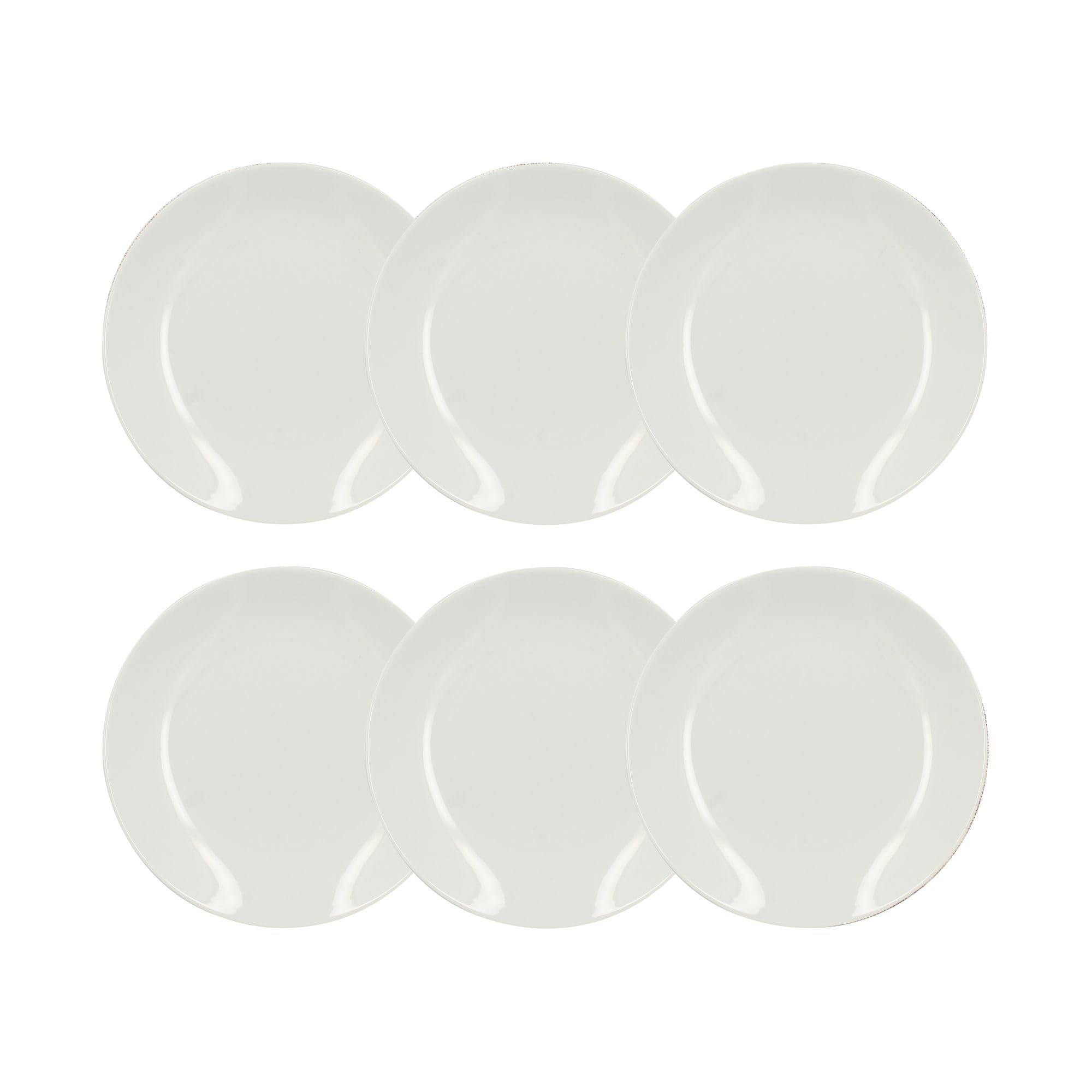 NOVASTYL 2614366 - Lote de 6 platos planos (21 cm), color blanco