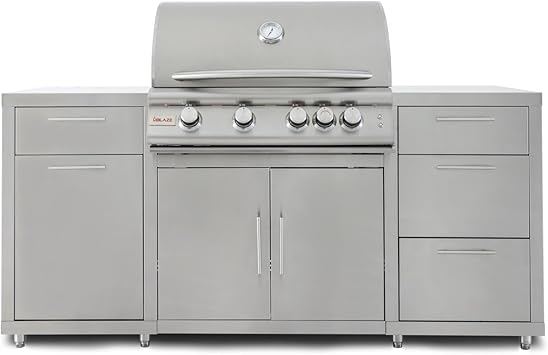 Blaze 6 ft Stainless Steel BBQ Island w/Premium LTE 32 in. Natural Gas Grill - Thumbnail 4