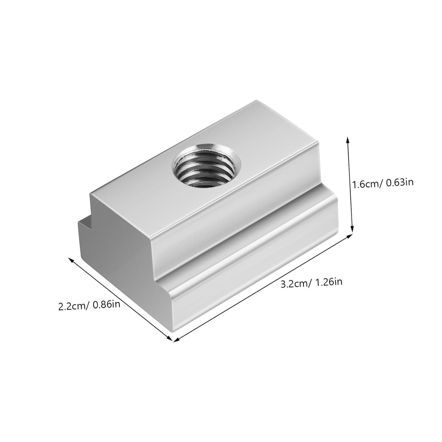 VOSAREA 4pcs Heavy Duty Truck Bed Rail t Slot Nuts Stainless Steel Fasteners Bed Rack Accessories Fit