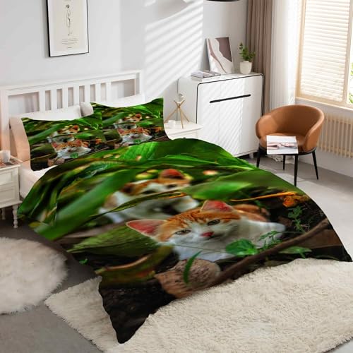 Parure de lit 90x190 animaux solution sommeil doux fermeture éclair facile pour lit enfant - 2