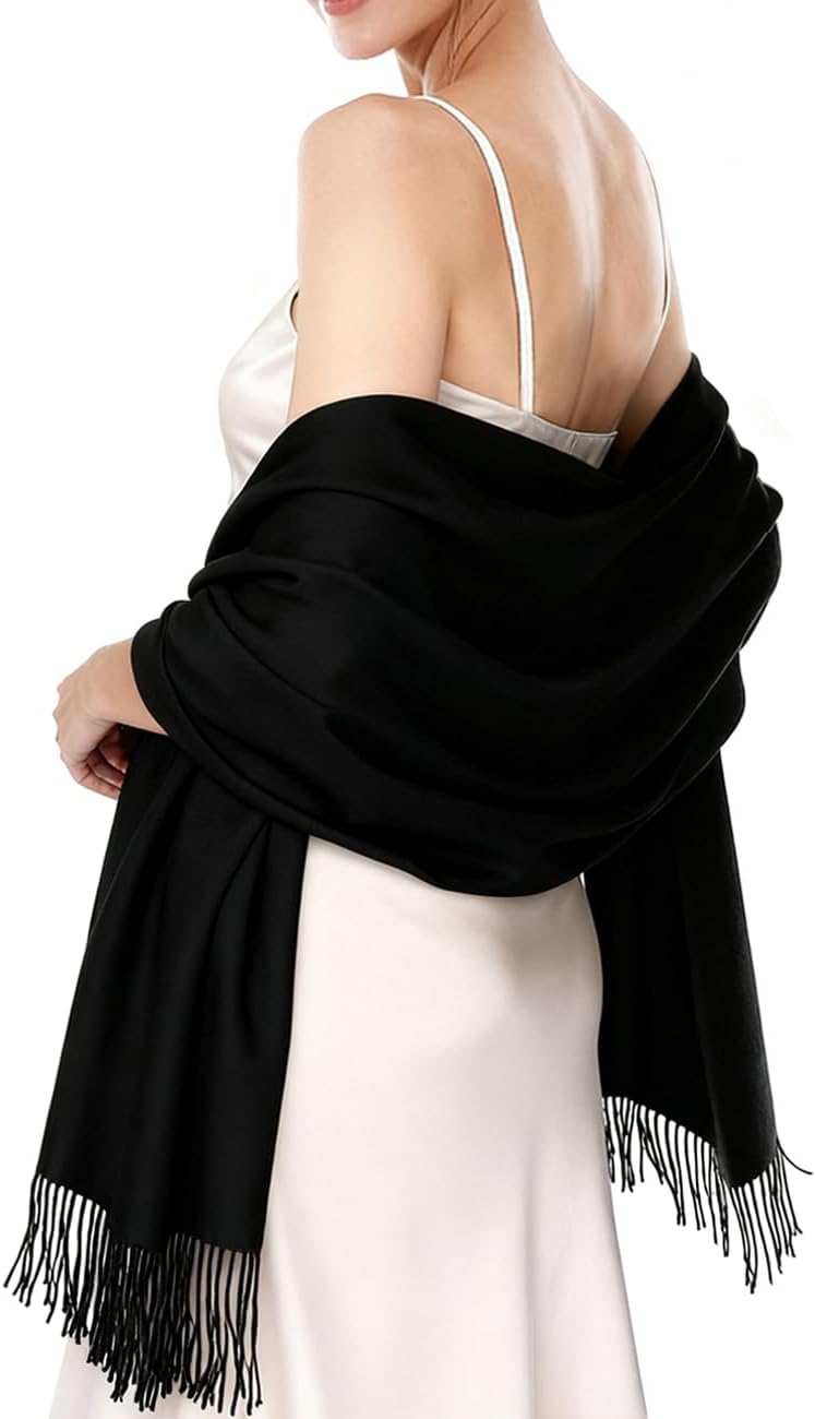 Pashmina Shawl Women Winter Scarf Warm Wrap Wedding Men Ladies Scarves 200x70 cm