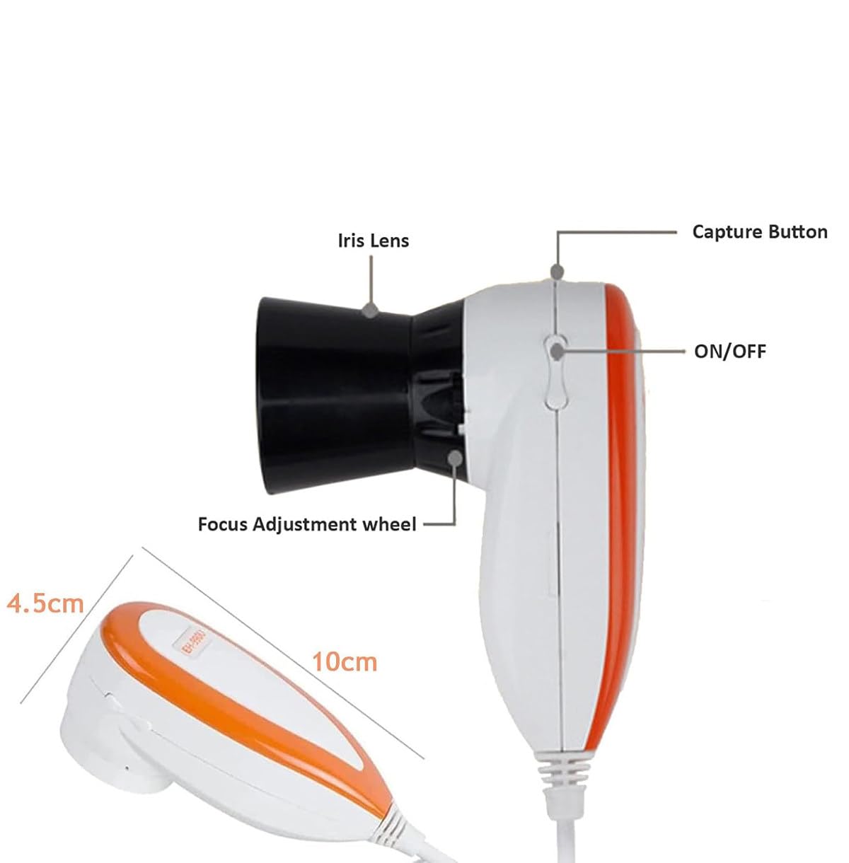 Rilevatore Portatile dell'iride, Telecamera per l'analisi dell'iride, analizzatore USB da 5,0 M Pixel/Telecamera per l'analisi dell'iridologia HD 30x Lente per l'iride e analisi dell'iride