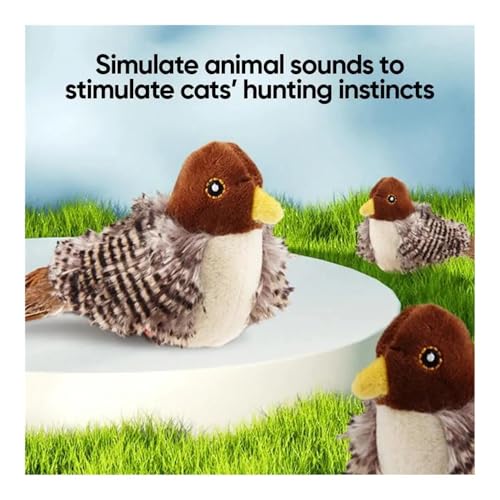 YUEMOL Brinquedos Para Gatos Brinquedo interativo do gato do pássaro, simulação elétrica estridente