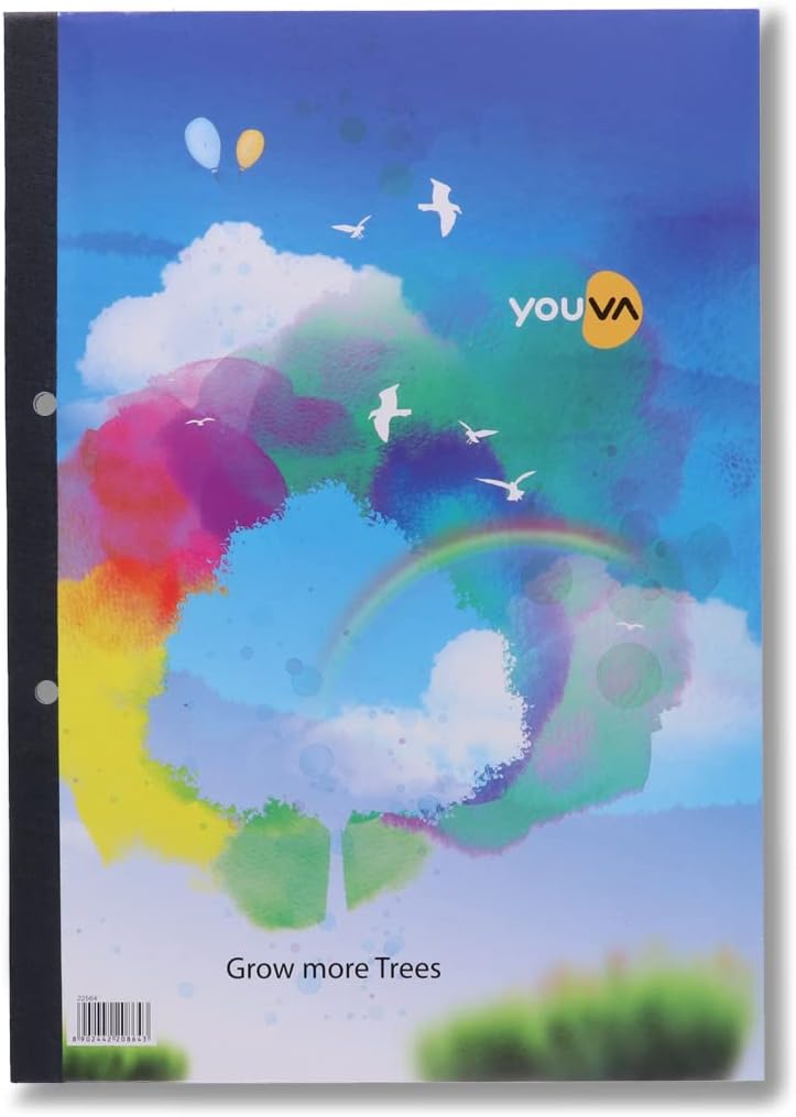 YOUVA Navneet | Hard Bound | Refill Book | A4 Size 21x29.7 cm | Single Line | 150 Pages | Pack of 3