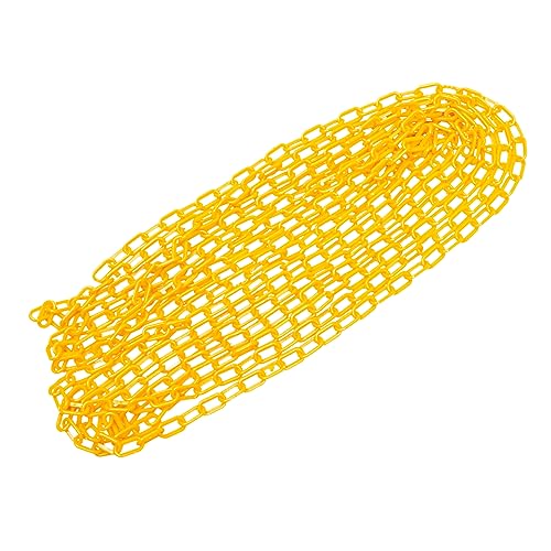 BELLIFFY The Chain Barricade Road Safety Chain Traffic Barrier Chain Crowd Control Chain Caution Chain Caution Do Not Enter Sign Safety Barrier Chain Driveway Chain Barrier Yellow Plastic