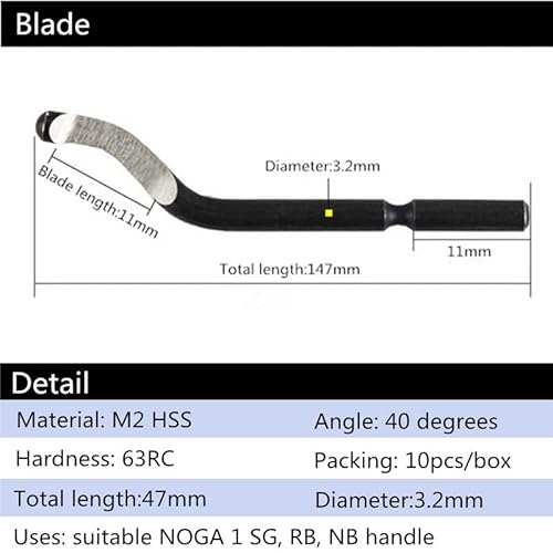 Rely2016 Deburring Tool Kit, Practical Use Easily Flexible Burr Handle Nb1100 Trimming Blade With 10Pc Bs1010 Deburring Scraper Blades Head Cutting Tool For Wood, Plastic, Copper, Aluminum #TOP2