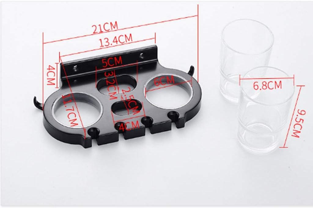 Toothbrush Cup Holder - Bathroom Toothbrush Holder Wall-Mounted Toothbrush Cup Storage