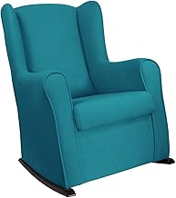 Port Rocking Chair | Nursing Chair | Modern Living Room Rockers | Nursing Chair | Stain Resistant Fabric | Rocking Chair for Bedroom or Living Room | Turquoise