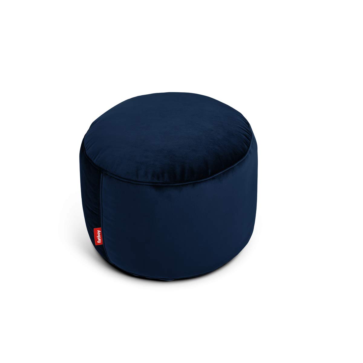 Fatboy Point Velvet Indoor Bean Bag Pouf, Ottoman, and Footstool - Dark Blue