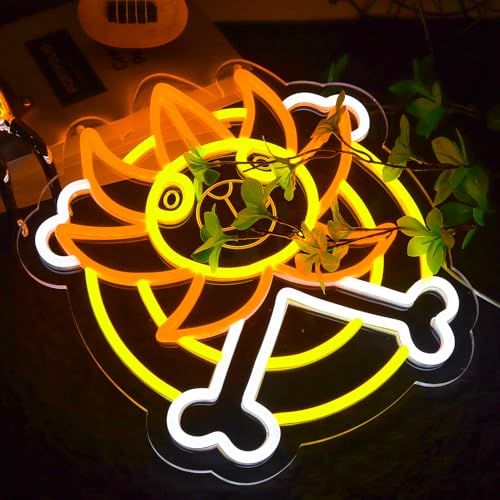 Image of Balanar Anime Neon Sign for Wall Decor,LED Pirate Ship Neon Lights for Game room、Man Cave,Birthday、Christmas Gifts for Boys12.9 * 12.2 Inch