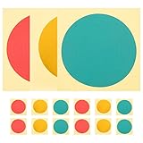 GLEAVI Pressure Gauge Label Stickers 15 Pack Red Green Yellow Adhesive Safety Decals for Industrial Pressure Range Identification 3.94 Inch Diameter