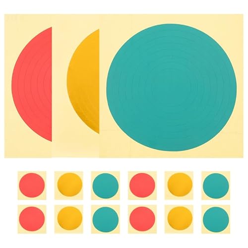 GLEAVI Pressure Gauge Label Stickers 15 Pack Red Green Yellow Adhesive Safety Decals for Industrial Pressure Range Identification 3.94 Inch Diameter