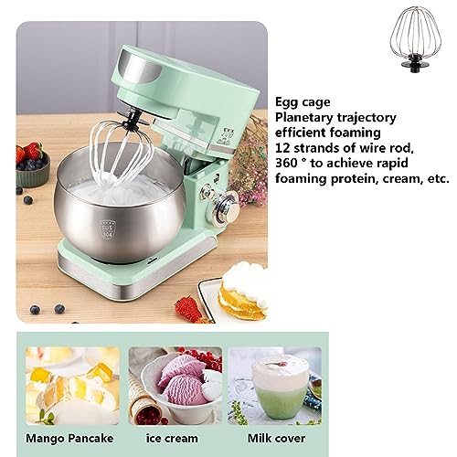 MRKU Electric Stand Mixer for Baking Tilt-Head Food Mixer with 5.5L Stainless Steel Mixing Bowl 6 Speed with Pulse Setting Includes Dough Hook,Wire Whip Beater for Cakes,Batters,Bread,Desserts 1200W - Image 5