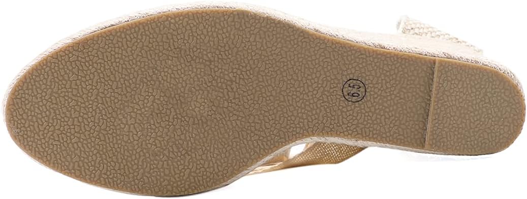 Women’s Platform Wedges Espadrilles, 3" Wedge, Soft Ankle-Tie Strap, Closed Toe, Classic Summer Sandals - Image 7