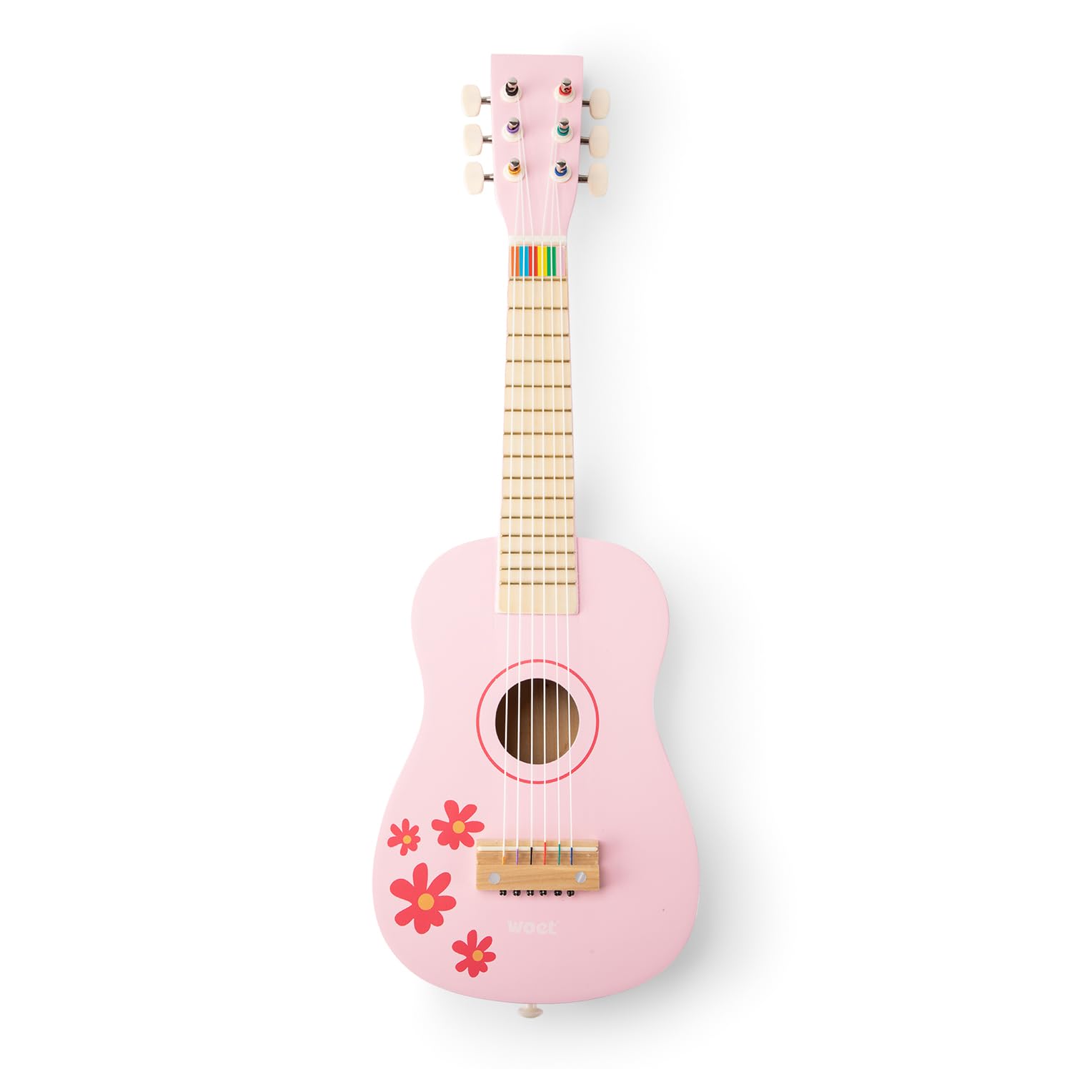 New Classic Toys Toys-10348 Guitarra para niños (NCT-0348) (Importado), Color rosa con Notas Musicales