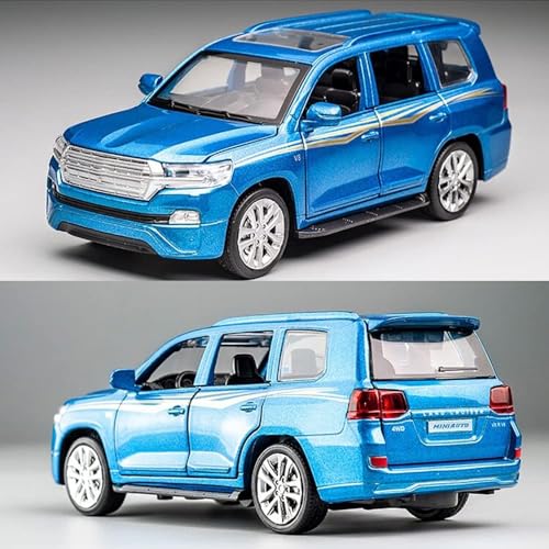Image of Toyota Land Cruiser LC300 1:32 Diecast Scale Model Alloy Metal Pull Back Toy car for Kids with Openable Doors & Light, Music Toy Vehicle for Kids - Colors as Per Stock(Design-40)