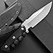 Eafengrow EF164 Fixed Blade Knife DC53 Steel Blade Micarta Handle Full Tang EDC Tool Fix Knifes for Outdoor Camping Working Survival(Black)