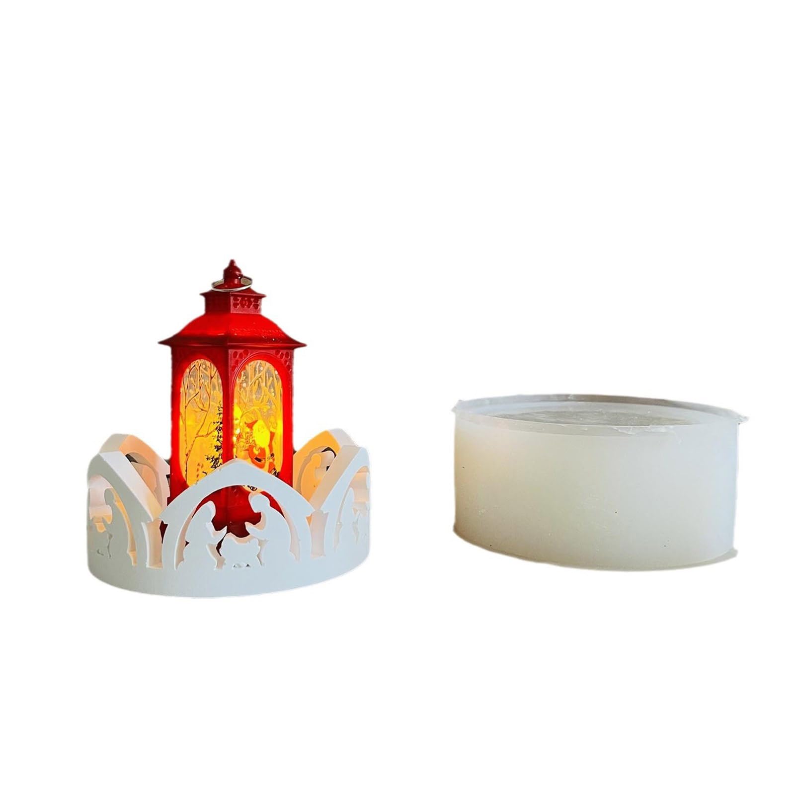 Moule religieux 3D en silicone résistant aux hautes températures pour bougies en plâtre résistant aux hautes températures