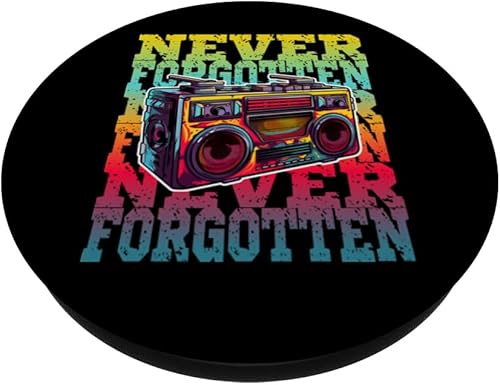 Miniatura 2 de Vintage Boombox Retro Radio 80's 90's Music Lover PopSockets PopGrip estándar