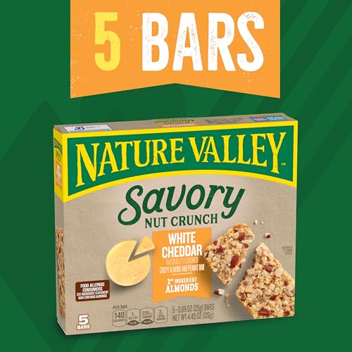 Image of Nature Valley White Cheddar Savory Nut Crunch Bars, 5 ct, 4.45 oz