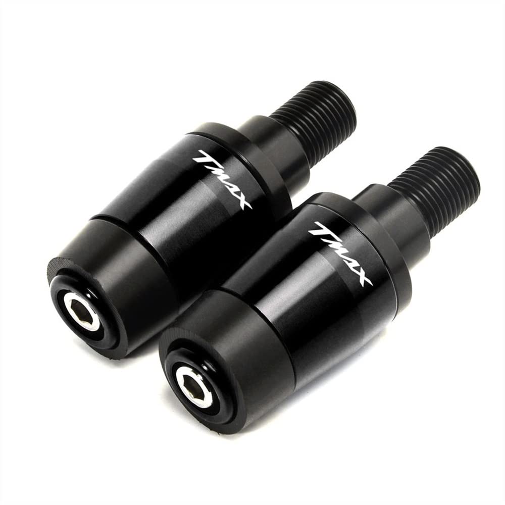 Poignées de Moto TMAX en Aluminium CNC Noir avec Bouchons de Guidon