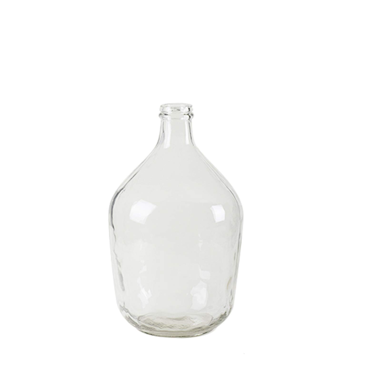 asdchZen Vintage Glass Vase, Belly Shape Narrow Mouth Hydroponic Vase Home Living Room Balcony Floor-Standing Decorative Vase,23 * 38CM
