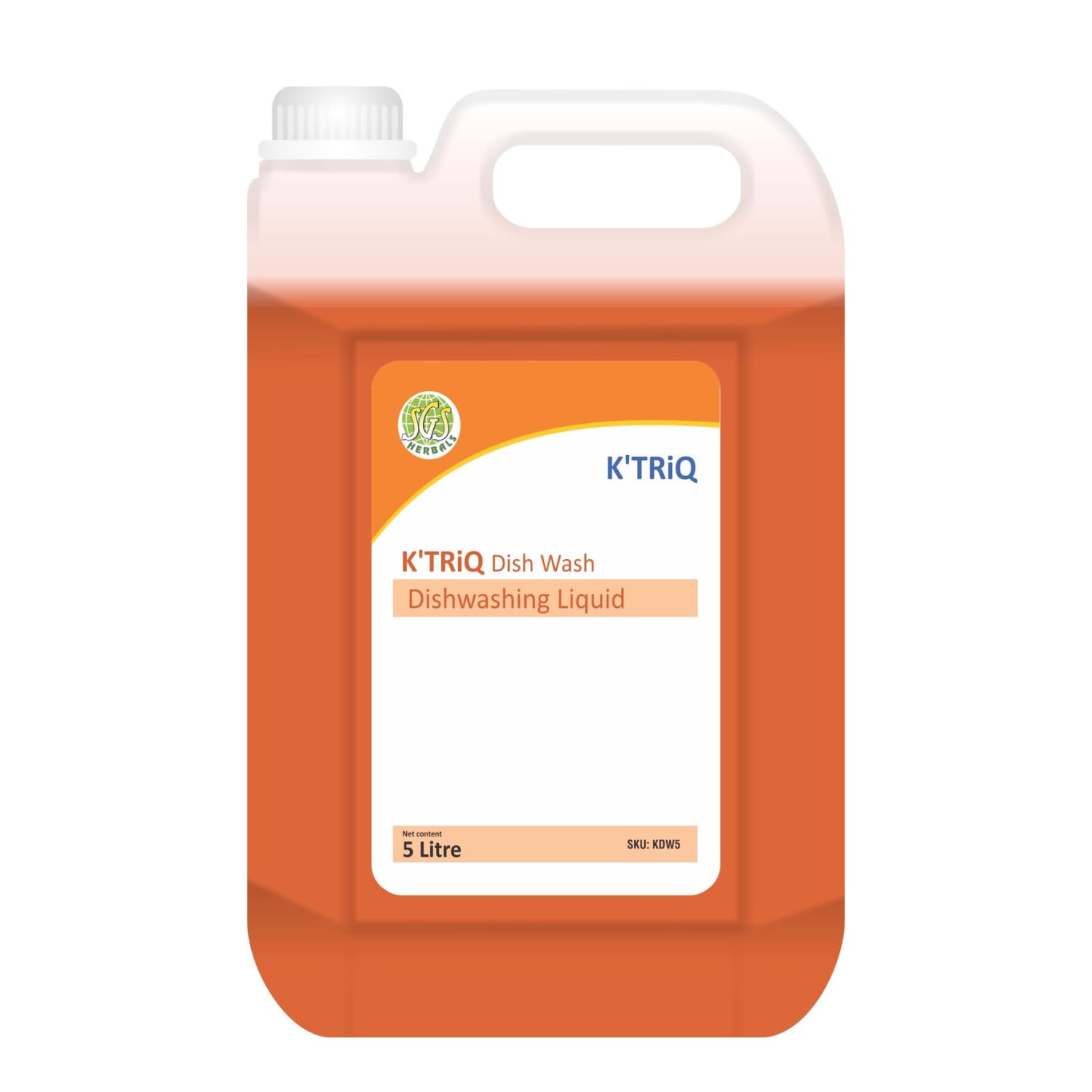 K'TRiQ Dish Wash Liquid Gel 5 Litres Refill Pack, Power of Lemons, Leaves No Residue, Grease Cleaner for All Utensils, Concentrated Dishwash Liquid Kitchen Soap (5 Litre Pack of 1)