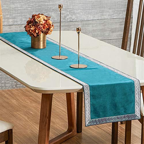 Chemin de table élégant crème 33x274 cm au design géométrique luxe - 3